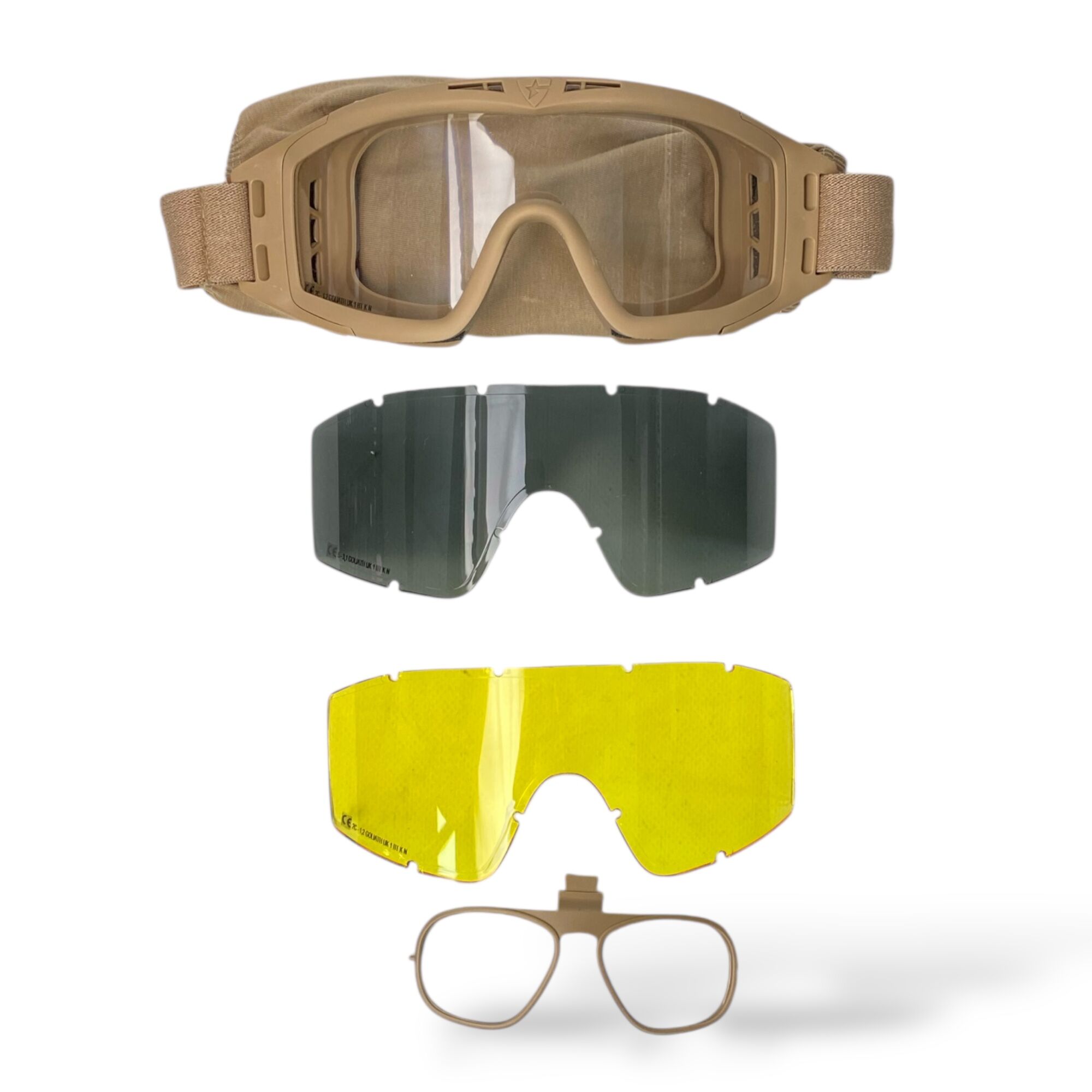 Окуляри-маска тактичні GOLIATH із трьома змінними лінзами